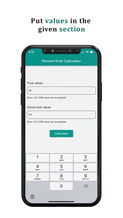 Percentage Error Calculator