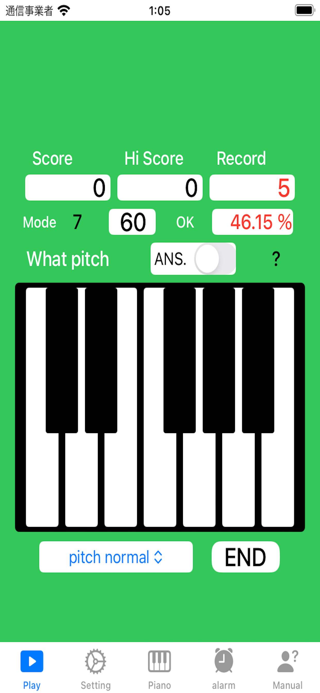絶対音感トレーニング  absolute pitch