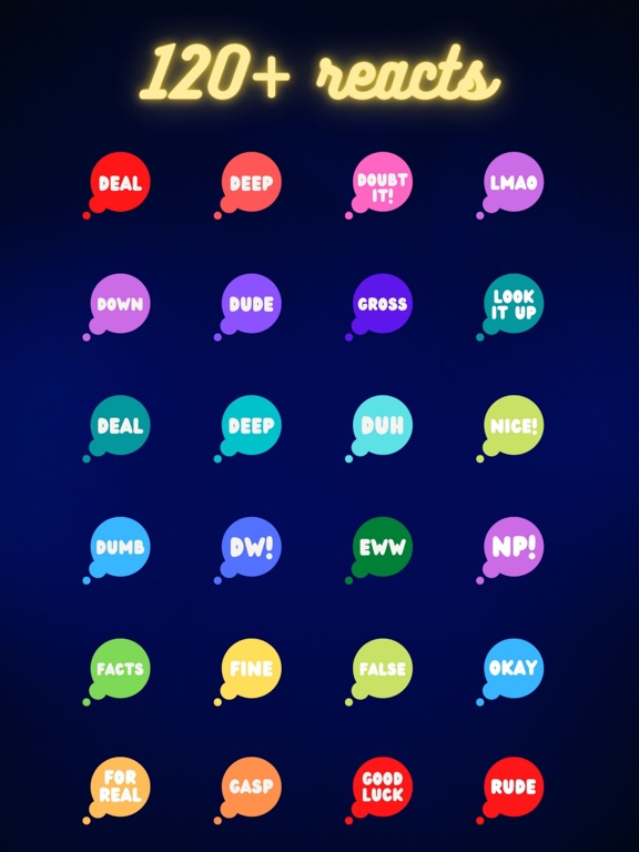 Very Necessary Reactions Color iPad screenshot 4 - Stickers app