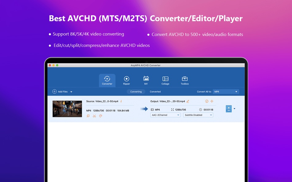 AnyMP4 AVCHD Converter Player - 6.3.17 - (macOS)