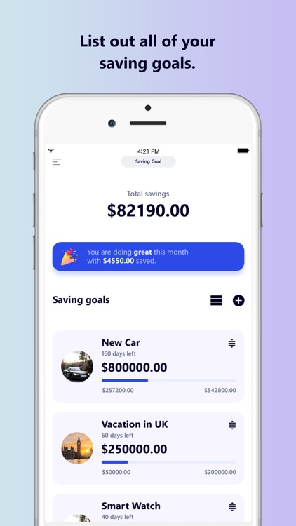 Savings Goal: Piggy Bank