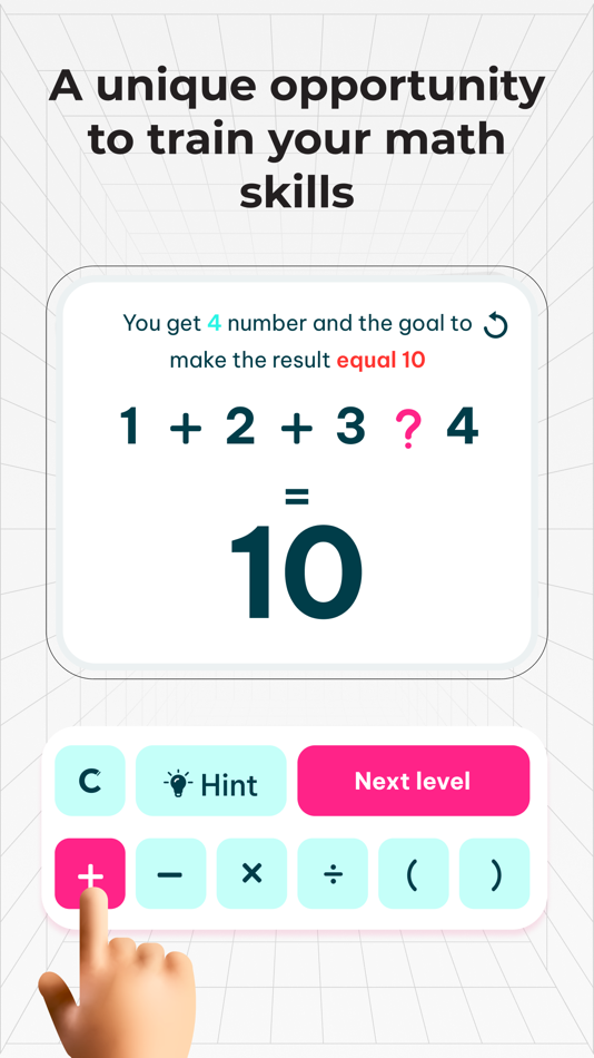 #6. 4 Numbers: Solve to 10 Quest (iOS) 由: Trang Phi Thi