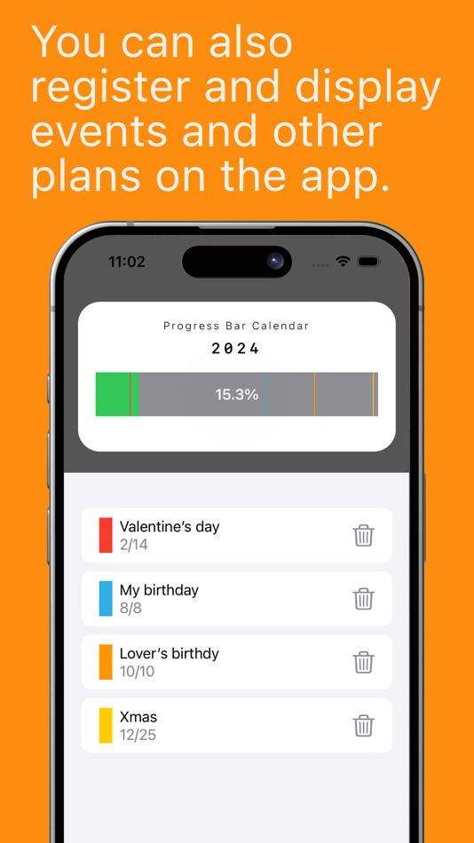 #2. Progress Bar Calendar (iOS) 由: Takeshi Kayahashi