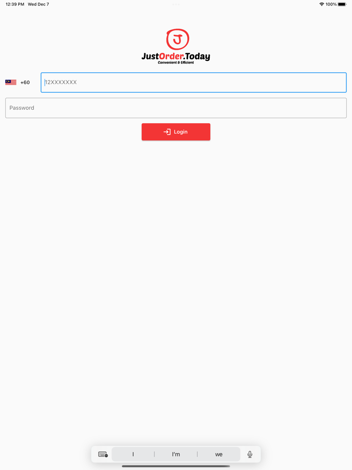 JustOrder.Today Merchant App