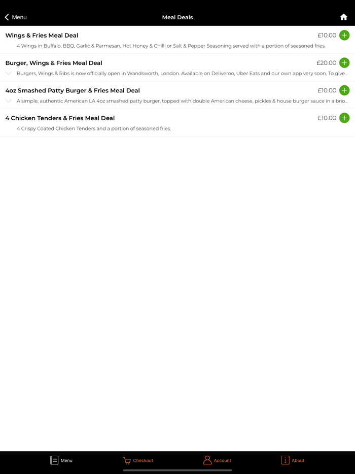 Burgers Wings and Ribs