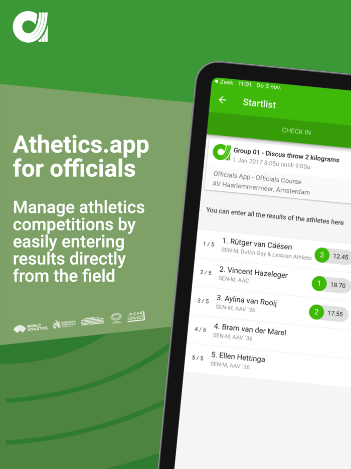 Athletics.app Jury-app