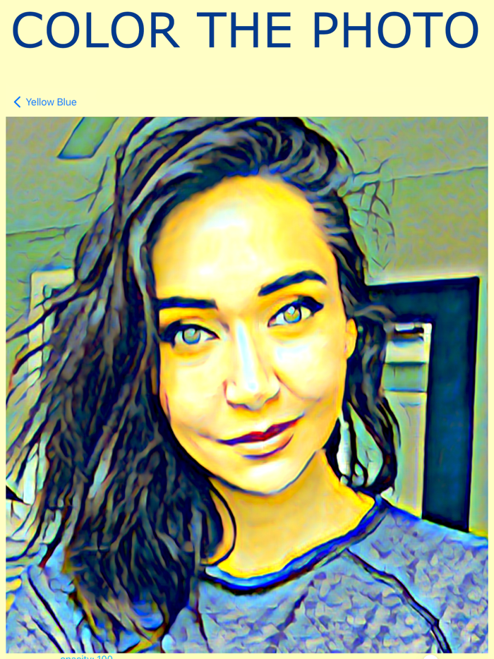 Photo editor yellow blue