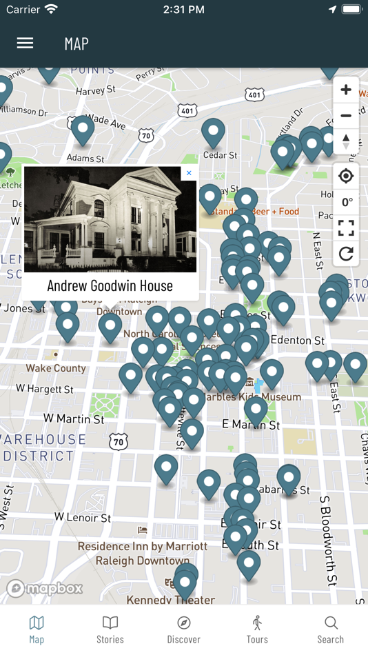 #1. Raleigh Historic (iOS) 来自: Curatescape