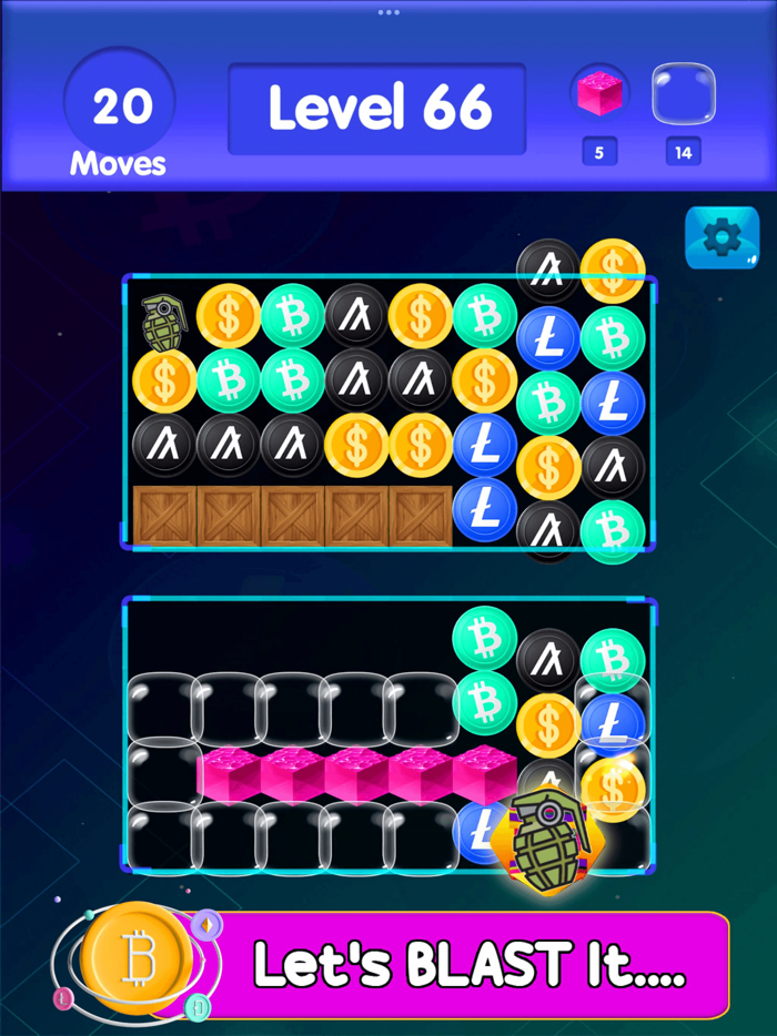 Pop it Crypto Coins Blast Game