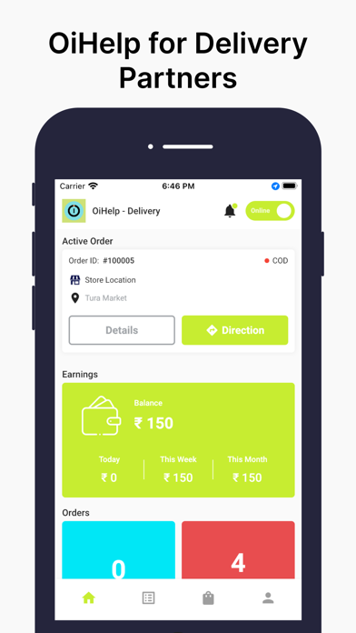 OiHelp for Delivery Partners Screenshot