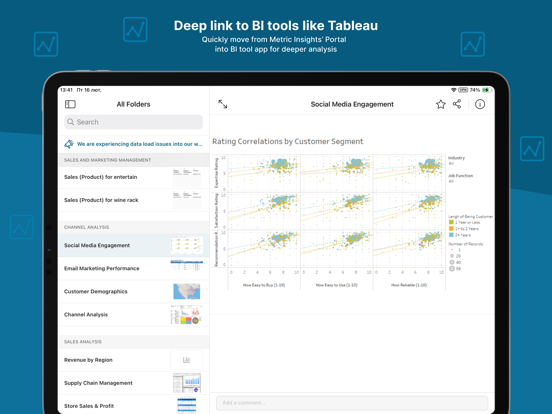 Metric Insights iPad screenshot 4 - Business app