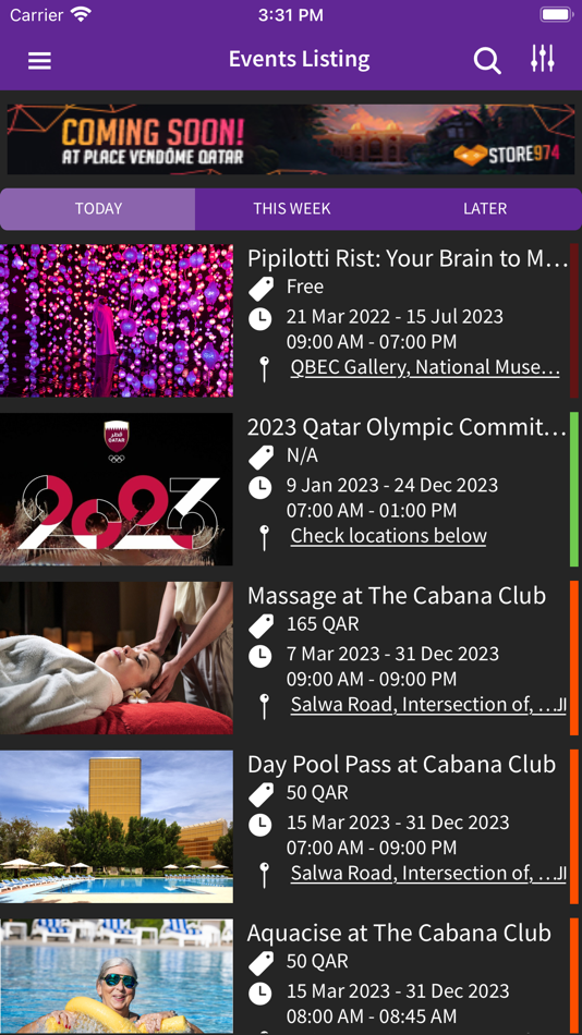 #1. Qatar Events (iOS) 由: ILoveQatar LLC