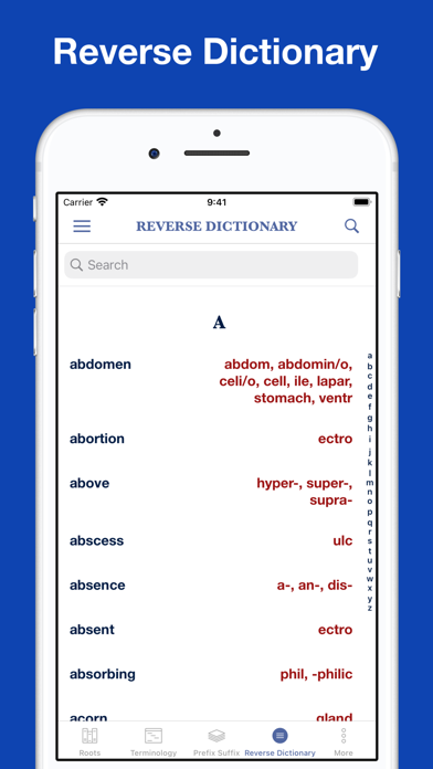 Medical Roots Dictionary Screenshot