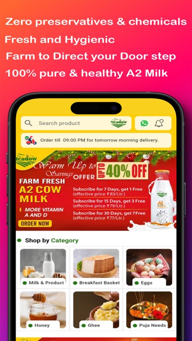 Meadow A2 Milk & Organic Food Screenshot