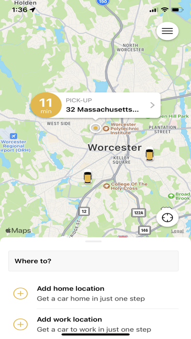 Worcester Yellow Cab Screenshot