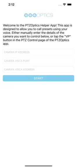 Game screenshot PTZOptics Voice Presets Helper mod apk