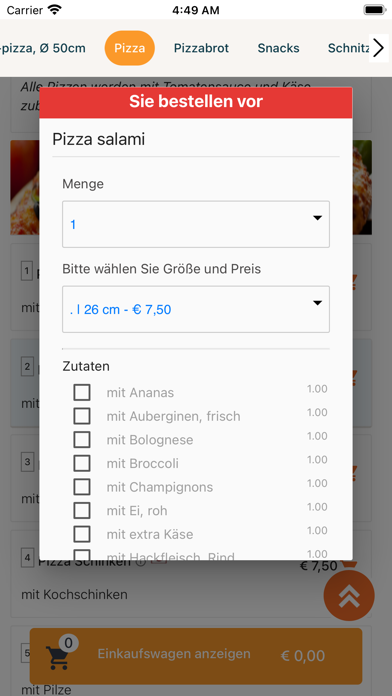 Metino Pizza Mosel Screenshot