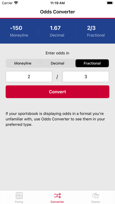 US Bet Tools Screenshot