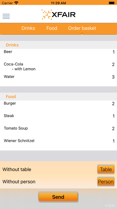 XFAIR.catering Screenshot