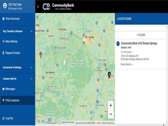 Community Bank Eldo iPad screenshot 2 - Finance app