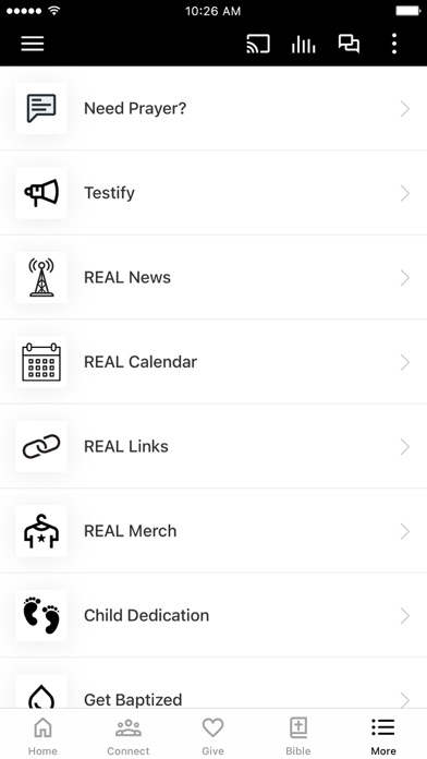 REAL Church App Screenshot