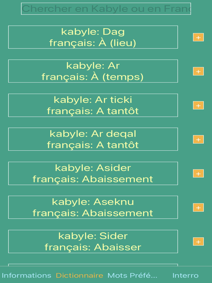 Dictionnaire Kabyle-Français