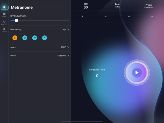 Your Metronome iPad screenshot 1 - Music app