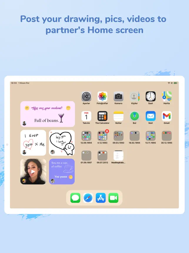 Snímek 1 Widget Messaging & Noteit iphone