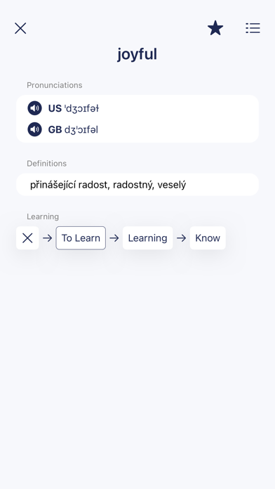 En Czech Offline Dictionary Screenshot