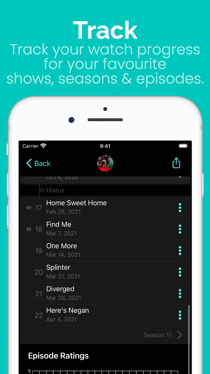 Shows Discover and Track Series
