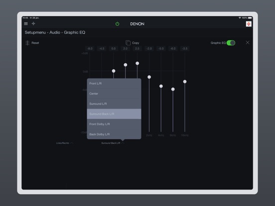 Denon AVR Remote iPad app afbeelding 5