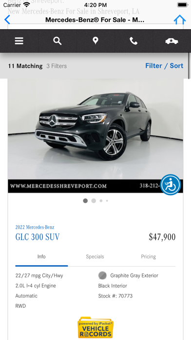 Mercedes-Benz of Shreveport Screenshot