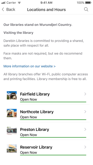 Darebin Libraries Screenshot