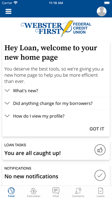 Webster First Home Loans Screenshot