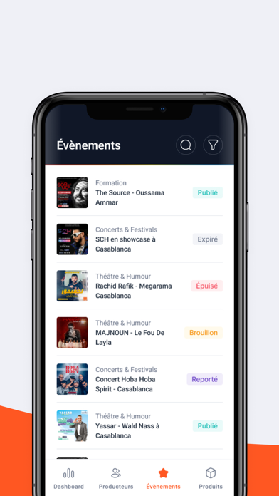 Guichet Organisateur Screenshot