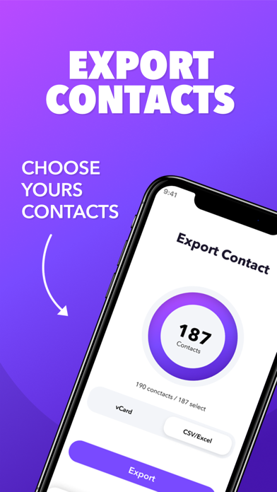 Export & Backup Contacts Screenshot