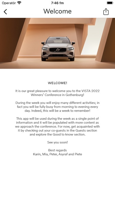 Volvo Event Screenshot
