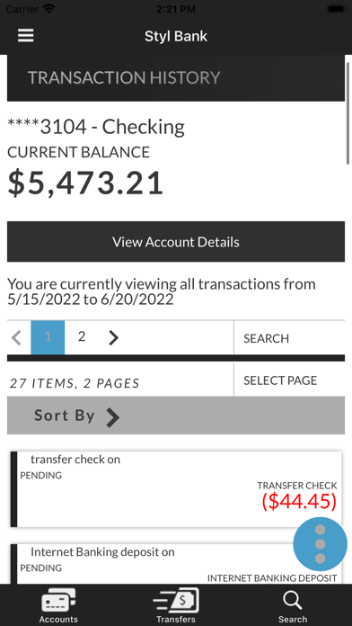 Styl Mobile Banking Screenshot