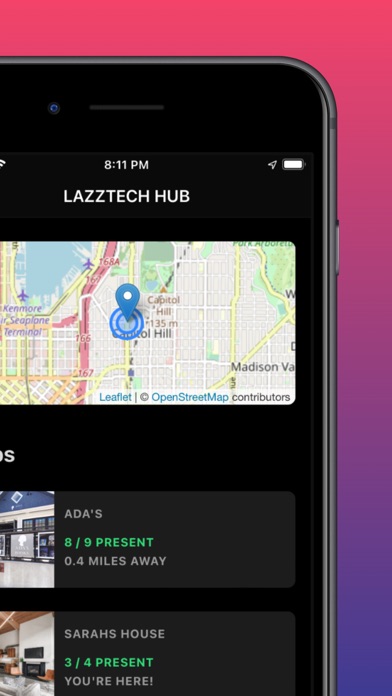 Lazztech Hub: Location Sharing iPhone screenshot 1 - Social Networking app