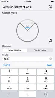 circular segment calculator iphone screenshot 4