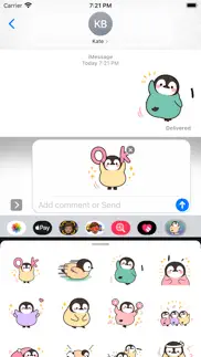 cute penguin stickers pack iphone screenshot 1