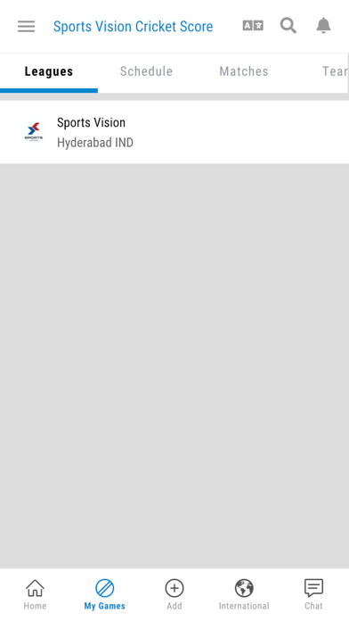Sports Vision Cricket Score Screenshot