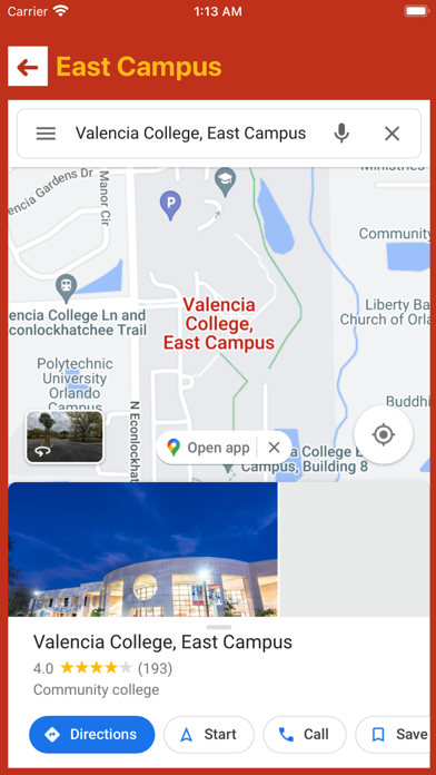 Valencia College Safety Screenshot