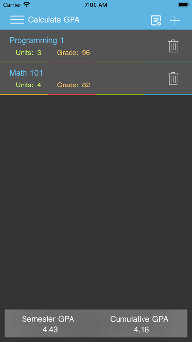 My GPA - معدلي الجامعي iPhone screenshot 2 - Education app