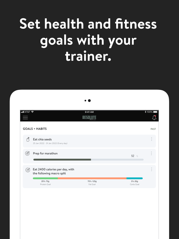 Resolute Coaching & Nutrition iPad screenshot 4 - Health & Fitness app