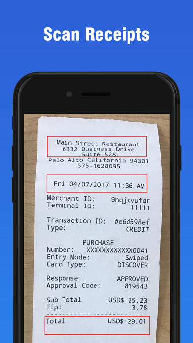 Checkbook Register: AI Scanner Screenshot