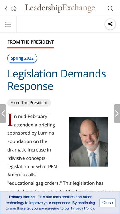 Leadership Exchange Screenshot