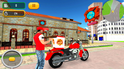Pizza Delivery Boy Bike Game Screenshot