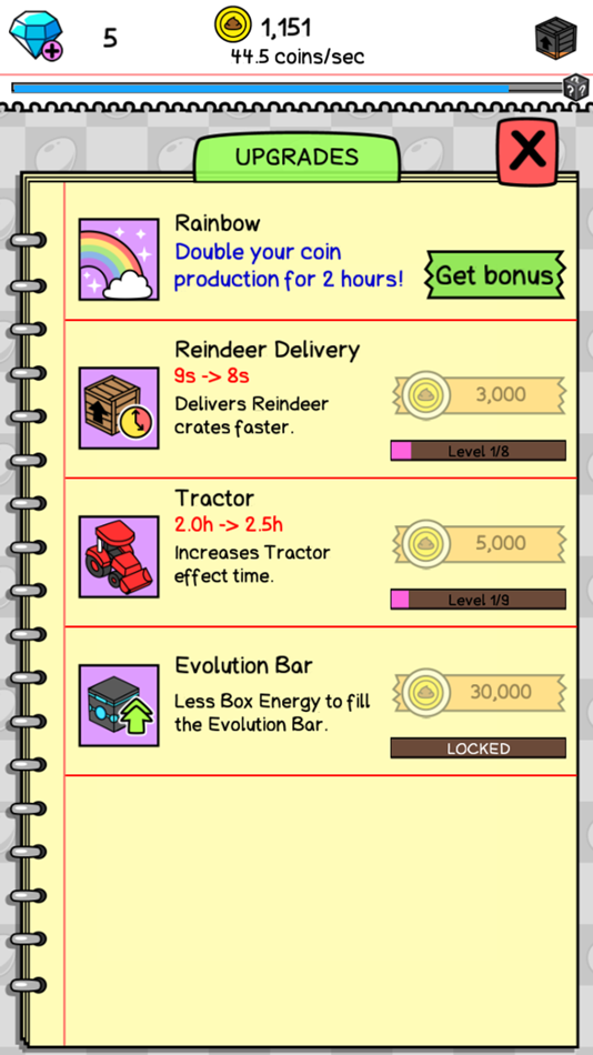 #4. Reindeer Evolution: Idle Game (iOS) Podle: TPG TECNOLOGIA DA INFORMACAO LTDA