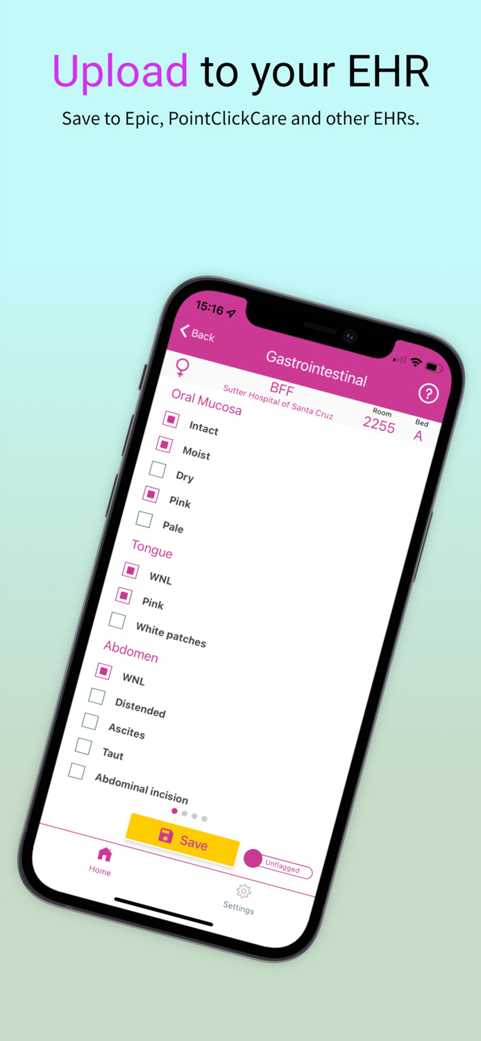 Nurse Assess charting and notes